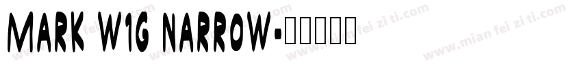 Mark W1G Narrow字体转换